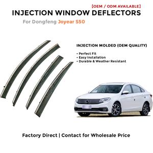 Injection Window Visors Rain Guards for Dongfeng Joyear S50 | Side Window Deflectors Custom Fit Auto Accessories - Product Image 2
