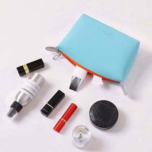 Bolsa de Maquillaje Plegable Portátil de Viaje, Color Caramelo, Forma de Dumpling, Impermeable, de PU Mate, para Mujer - Product Image 4