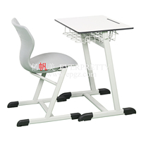 Ensemble bureau et chaise pour étudiant en bois moderne standard ergonomique pour salle de classe