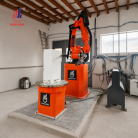Mesin Pahat Batu CNC 7 Axis dengan Lengan Robot, untuk Pahatan Marmer 3D, Ukiran Granit, HUALONG KUKA Robotic Body Router dengan Mesin