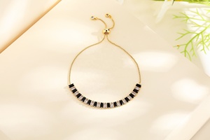 Pulsera de latón vintage etéreo chapada en oro de 18 quilates con circonita cúbica colorida AAA para mujer, venta al por mayor - Product Image 2
