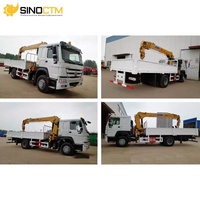 Nouvelle grue montée sur camion SINOTRUK HOWO 400HP 6x4 10T, bras hydraulique droit, moteur/pompe/engrenage haute performance, levage 7,5 m