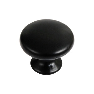 Black Nickel Satin Zamak Metal Zinc <b>Knobs</b> Furniture Accessories Wardrobe Round Handle - Product Image 2