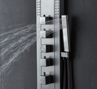 Panneau de douche multifonction moderne avec jet de pluie doux et éclairage LED, système parent-enfant