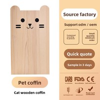 Ataúdes y Urnas para Mascotas Hechos a Mano en Color Beige, Ataúdes de Madera Sólida Personalizables para Venta al Por Mayor