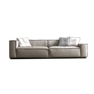 Bagian Kulit Kustom Sofa Ruang Tamu Minimalis, Sofa Lounge Fungsional Furnitur Rumah Sofa