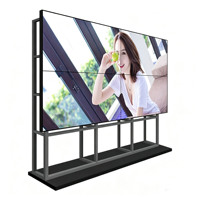 Écran vidéo LCD 55 pouces en promotion, mur d'images 2K, écran publicitaire à cadre ultra-fin 0,88 mm, haute définition pour salle de réunion