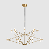 Candelabro grande para sala de estar americana XZ, lámpara colgante sencilla para comedor, candelabro clásico