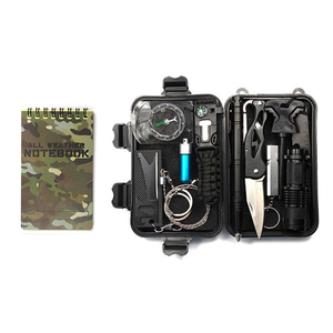 Cadeau pour lui, boîte étanche pour <span class=keywords><strong>l</strong></span>'extérieur, kit de survie 12 en 1, outil d'urgence pour la randonnée, équipement tactique, accessoires de camping - Product Image 1