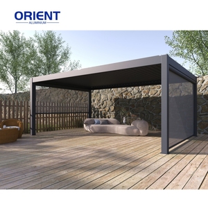 Pérgola de aluminio directa de fábrica 3M X 6m Precio barato Aluminio Lean en pérgola Perfiles de extrusión de aluminio para exteriores para pérgola - Product Image 6