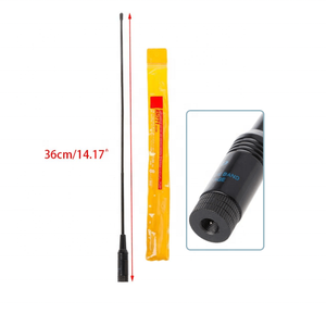 Antena de radio portátil de goma RH771 de 38 cm (15 pulgadas) con diamantes, 144/430 MHz VHF/UHF para walkie-talkie, antena universal para UV-5R - Product Image 1