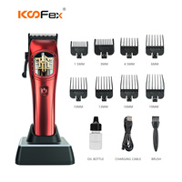 KooFex KF-6608 2500mAh Tondeuse à Cheveux à Moteur Vectoriel 3-en-1 avec Lame Amovible, Tondeuse et Rasoir à Double Lame