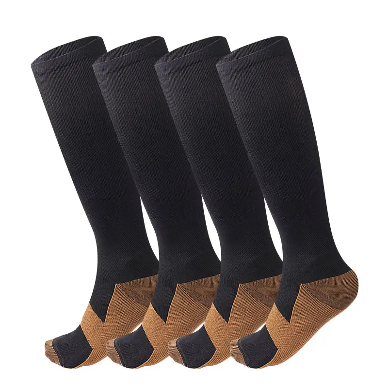 Knitted Nurse Compression Socks 15-20 Mmhg White NylonSock Athletic Nurses Sport Custom Socks