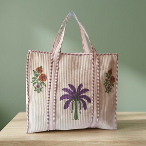 Sac fourre-tout en coton écologique et élégant avec fermeture éclair sécurisée, sac à main pour femme pour le shopping, les voyages, la plage et les courses - Product Image 4