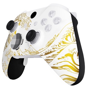 La Gran Ola Dorada de Kanagawa - Carcasa Frontal Blanca y Anillos Decorativos para el Control Xbox One Elite Serie 2 - Product Image 5