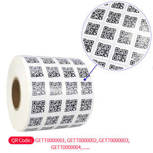 定制条码贴纸和QR码标签包装和印刷产品条码标签和空白贴纸 - Product Image 2