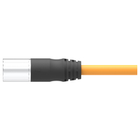 Connecteur circulaire d'aviation M17 à 7 broches pour production industrielle, mixte alimentation et signal, protection IP67, 600V 8A, câble de 2m