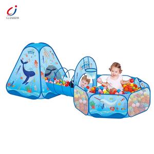 Tente de jeu portable pour enfants en plein air, <span class=keywords><strong>piscine</strong></span> à balles océanique, <span class=keywords><strong>tunnel</strong></span> de jeu, jouets, <span class=keywords><strong>piscine</strong></span> à balles, tente de jeu 3 en 1, <span class=keywords><strong>tunnel</strong></span> pour enfants - Product Image 2