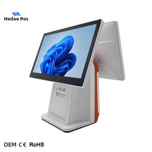 Hedao 15,6 pulgadas <span class=keywords><strong>KFC</strong></span> cajero POS máquina Etiqueta Privada Windows PC sistema todo en uno OEM pantalla táctil caja registradora con barras - Product Image 1