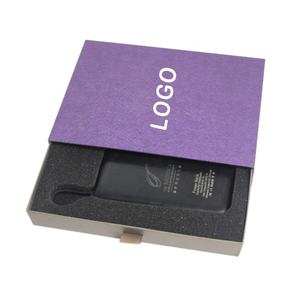 Quantité minimale de commande bas Boîte de papier LOGO personnalisé Boîte cadeau à tiroir coulissant avec <span class=keywords><strong>mousse</strong></span> pour emballage <span class=keywords><strong>Power</strong></span> Bank - Product Image 1
