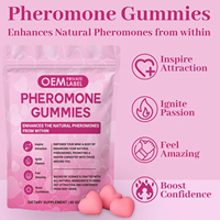Gummies aux phéromones OEM, gummies naturels pour l'équilibre hormonal, compléments à base de plantes avec écorce d'orme rouge et racine de maca pour femmes et hommes
