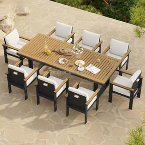 गर्म बिक्री 1.2cbm छोटे वॉल्यूम टेक लकड़ी फर्नीचर के साथ कुशन सोफे सेट लिविंग रूम पैटियो होटल आउटडोर सेशनल गार्डन सोफा - Product Image 2