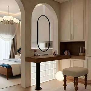 Modern Medieval Style Wooden <b>Furniture</b> Natural Wood Color for Living Room Bedroom Kitchen Villa-Tea Table TV Cabinet <b>Bathroom</b> - Product Image 4