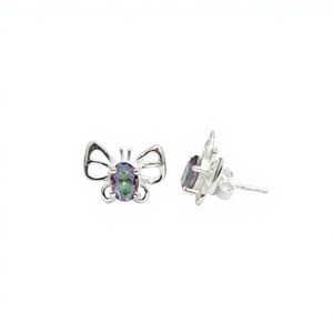 Pendientes de Mariposa con Topacio Místico Natural para Mujer, en Plata de Ley 925, Colección de Joyería Hecha a Mano JAIPUR SILVER - Product Image 5