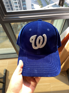 Mũ bóng chày mùa thu đông Golden Velvet thiết kế riêng, đính đá lấp lánh, kiểu dáng New York, dành cho đội bóng chày Mỹ, có chữ NY LA W P, thiết kế thời trang. - Product Image 5