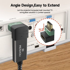 Moshou 8K HDMI 2.1 <span class=keywords><strong>Adapter</strong></span> 90 Độ 270 Nam Để Nữ Cable <span class=keywords><strong>Adapter</strong></span> Chuyển Đổi Cho HDTV PS5 Máy Tính Xách Tay Right Angle UHD 4K Extender - Product Image 4