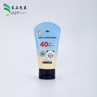 Tube souple cosmétique vide en PE, 50-120 ml, 35 mm, avec capuchon bleu lavande, emballage compressible pour nettoyant visage, lotion et soins de la peau