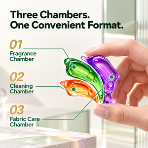 Cápsulas de Detergente para Ropa de Marca Propia, Cápsulas de Triple Cámara, Morado, Verde, Naranja, Limpieza Profunda, Cápsulas de Gel Perfumadas para Ropa - Product Image 2