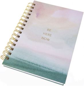 A5 Leather Cover Watercolor Design Spiral Bound 80 Sheets Digital Printing Premium Paper Gift <b>Journal</b> Notebooks - Product Image 1
