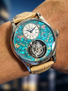 Reloj de Pulsera Mecánico Tourbillon para Hombre MERKUR TB003, Caja de Acero Inoxidable de 42 mm, Esfera Esqueletizada, Correa de Cuero, Reloj Redondo - Product Image 1