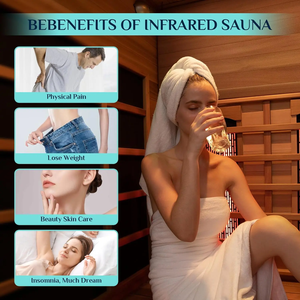 ساونا فاخرة حمراء خفيفة 2 شخص طيف كامل ساونا الأشعة تحت الحمراء البعيدة للبيع - Product Image 5