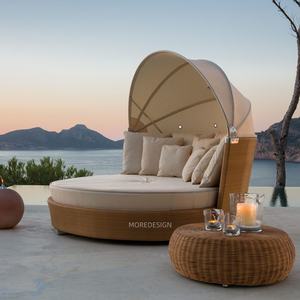 Tumbona de Ratán Sintético para Exteriores, Resistente al Agua, de Alta Calidad, con Protección Solar, para <span class=keywords><strong>Piscina</strong></span>, Playa o Jardín - Product Image 6