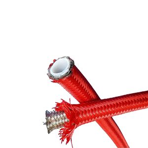 Servizio di Taglio Personalizzato Tubo Intrecciato Bianco Blu Verde Rosso Manicotto in Acciaio Inox PTFE AN3 Linea Freno Plastica QINGQIAN Sicurezza - Product Image 2