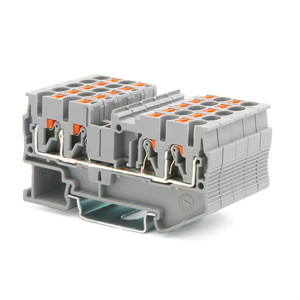 PT QUATTRO 2 in 2 OUT 2,5mm 4mm 800V Top Entry Feder Din Rail Terminal Block mit UL CE-Zertifikat - Product Image 1