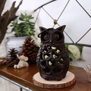 European Style <strong>Owl</strong> <strong>Candle</strong> <strong>Holder</strong> Garden Miscellaneous Goods Cast Iron Pendant Craft Lantern Creative Soft Decoration Ornaments - Product Image 3