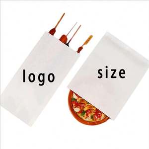 Flexography Custom Logo Food Grade Greaseproof Heat Seal Disposable Kraft Paper <b>Bag</b> for Fast Food and Cakes - Product Image 1