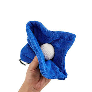 <b>Golf</b> <b>Ball</b> Towel Wholesale Outdoor Woven Microfiber Thickened Double Layer <b>Golf</b> Shaft Cleaning Towel Highly Absorbent Custom Logo - Product Image 1