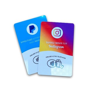 Tùy chỉnh <span class=keywords><strong>NFC</strong></span> thẻ kinh doanh <span class=keywords><strong>PVC</strong></span> cho khách sạn Phương tiện truyền thông xã hội Google đánh giá RFID thẻ thông minh thanh toán không thấm nước nhà cung cấp OEM/ODM - Product Image 1