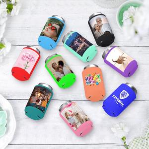 MOQ 100 pièces, image personnalisée, <span class=keywords><strong>texte</strong></span>, logo pour anniversaire, <span class=keywords><strong>mariage</strong></span>, fête d'anniversaire, porte-canettes isothermes personnalisés - Product Image 4