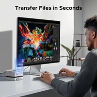 Hub USB UGREEN, station d'accueil, boîtier SSD M2 NVMe, 3 ports USB A 10 Gbps, port de données USB C, lecteur de carte SD pour Macmini M4/ M4 Pro