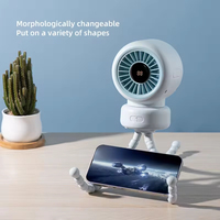 Nouveau ventilateur de poussette style pieuvre, ventilateur de bureau USB, ventilateur portable domestique, mini ventilateur silencieux à moteur électrique sans balais et à circulation d'air