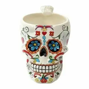 Personalizzato porcellana 3d tazza tazza di ceramica Messicano del cranio dello zucchero 300ML Tazza di Caffè