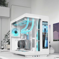 Boîtier de PC de jeu de haute qualité le plus populaire OEM étuis d'ordinateur et tours en acier armoire de PC de bureau ATX écran LCD en option