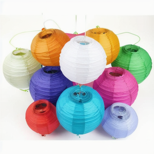 Đồ trang trí năm mới Đèn lồng giấy gấp nhiều màu sắc Đồ trang trí tiệc lễ hội Đèn giấy treo hình quả bóng tròn - Product Image 6