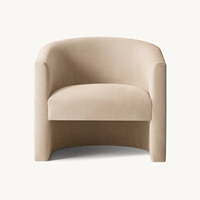 Fauteuil de salon contemporain à dossier incurvé en bois, design spécial ARRONDI, meubles d'appoint pour salon, canapé individuel de détente