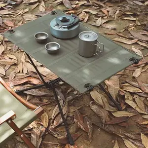 NPOT ultraleggero compatto pieghevole in alluminio a rete Mini tavolo da campeggio pieghevole con borsa per il trasporto